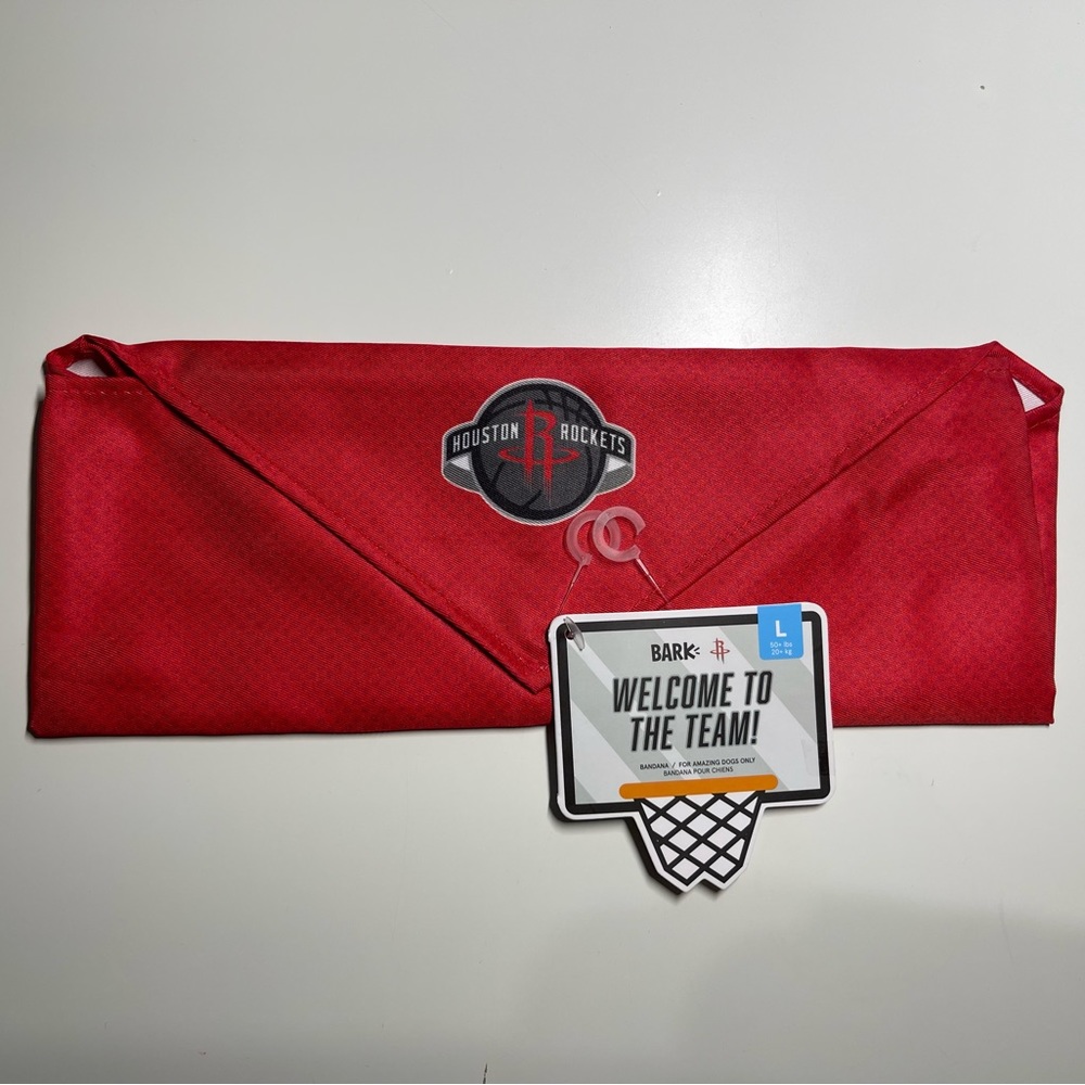 Bark Dog Bandana Houston Rockets NBA Size Large L New Unique
